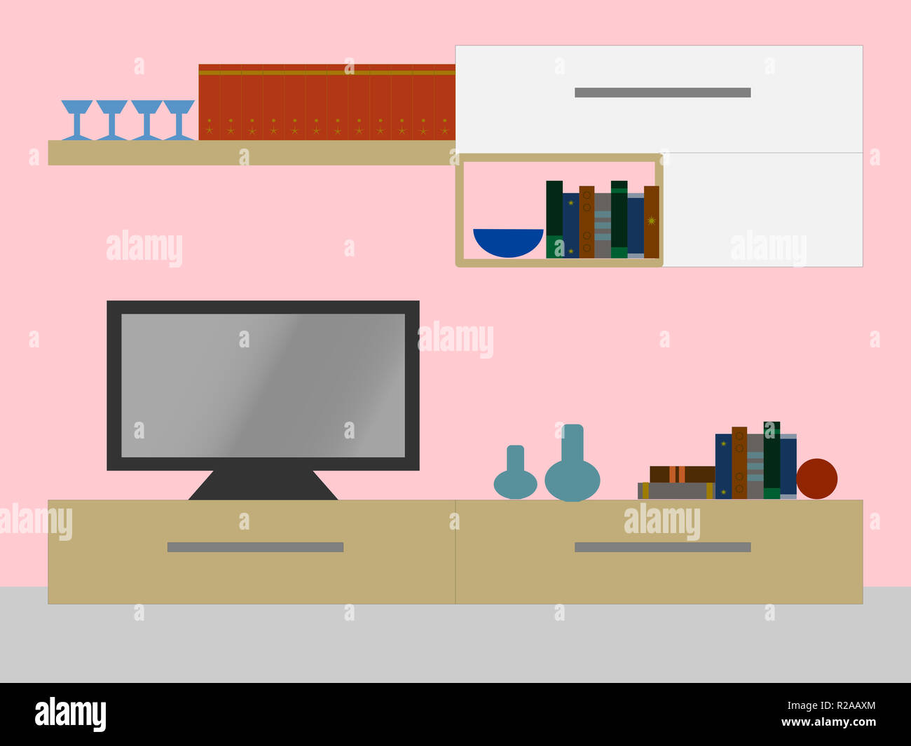 Modern living room furnitures Stock Photo Alamy