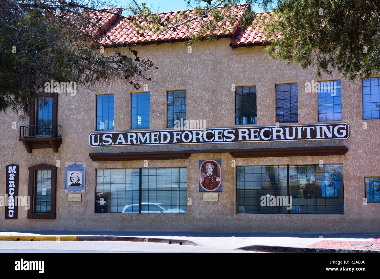 Barstow, Usa - July 26, 2017: US armed forces recruiting station on Barstow, California. Stock Photo
