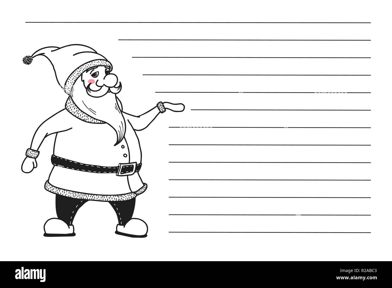 Santa Claus. Vector illustrations in sketch style Stock Vector