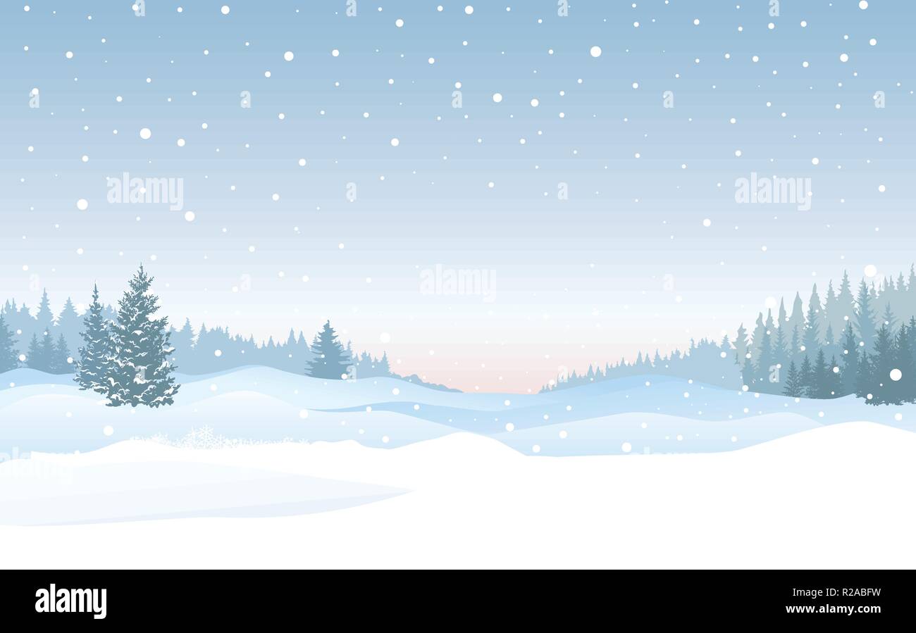 Christmas background. Snow winter landscape. Retro Merry Christmas snowy skyline. Winter nature holiday snowfall view Image & Art - Alamy