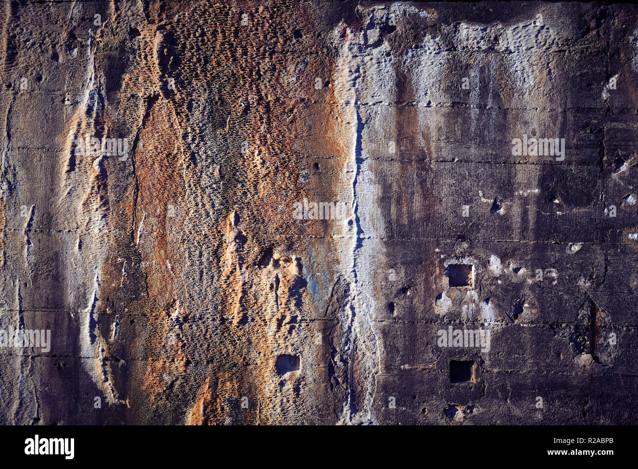 Grunge old weathered concrete wall, background or texture. Stock Photo