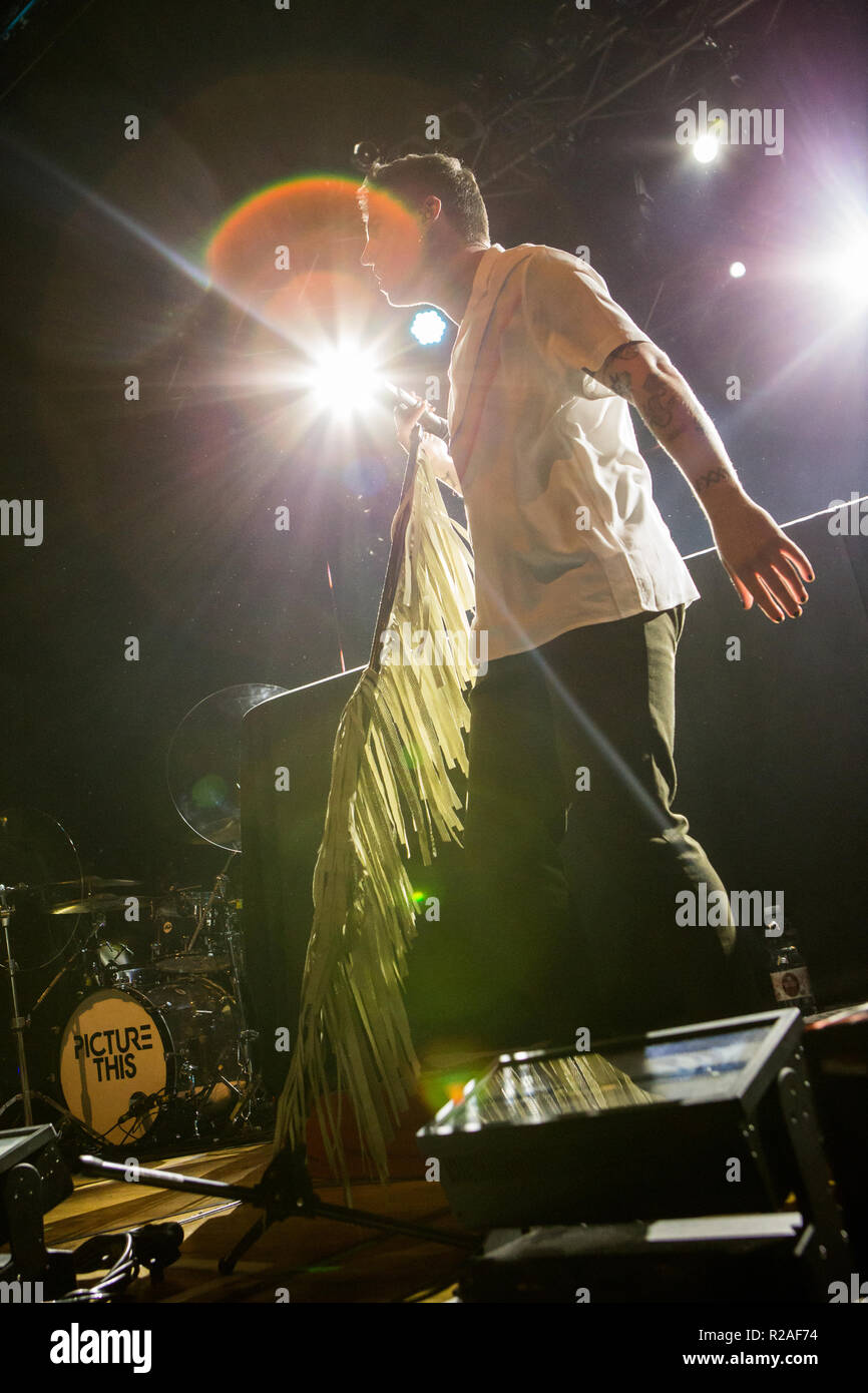 Trezzo sull'Adda, Italy. 17th Nov, 2018. The Irish band PICTURE THIS performs live on stage at Live Music Club opening the show of Tom Odell. Credit: Rodolfo Sassano/Alamy Live News Stock Photo