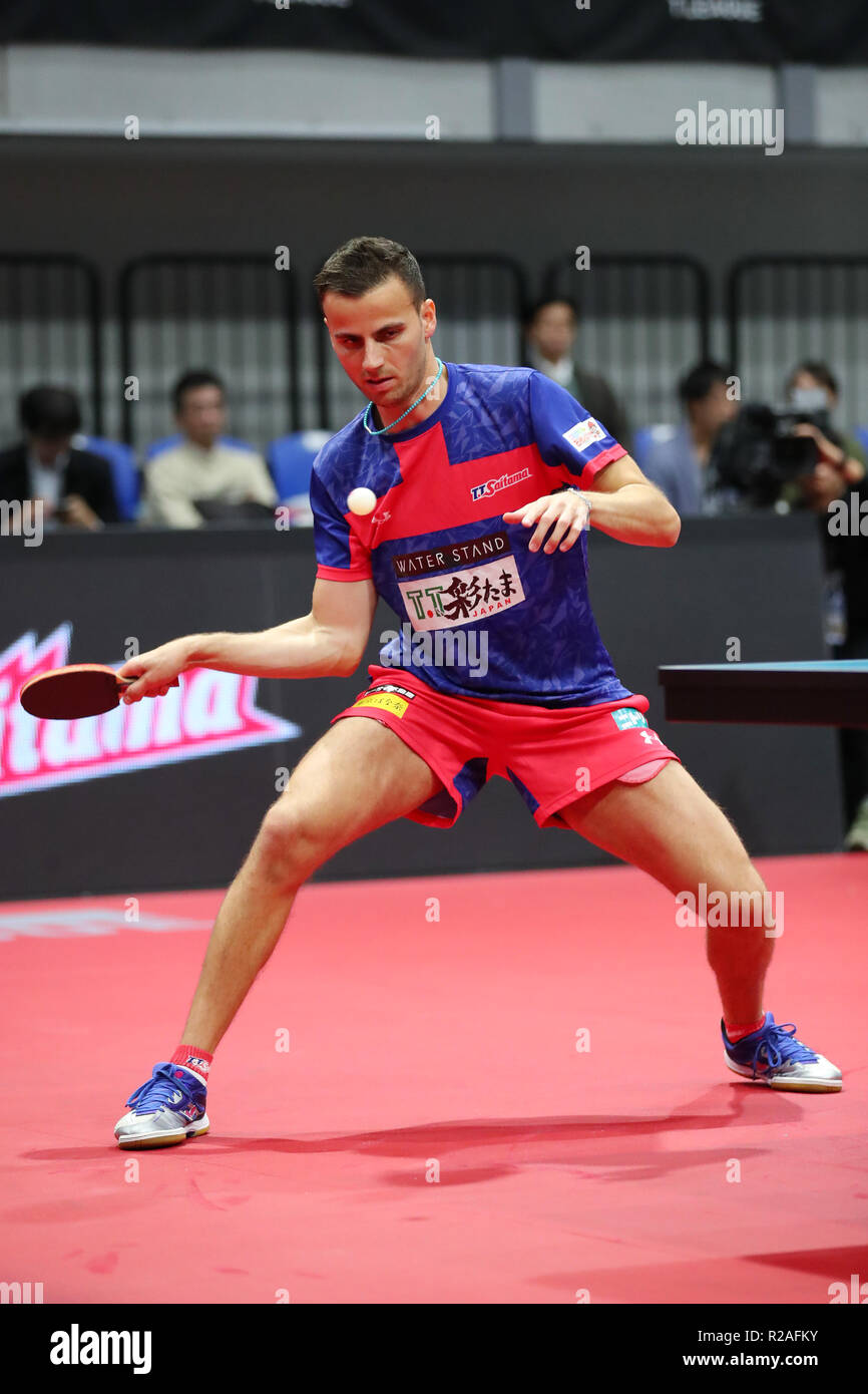 Tokyo Japan 17th Nov 2018 Tiago Apolonia T T Saitama Table Tennis 2018 19 T League Men S Match Between Kinoshita Meister Tokyo And T T Saitama At The Arena Tachikawa Tachihi In Tokyo Japan