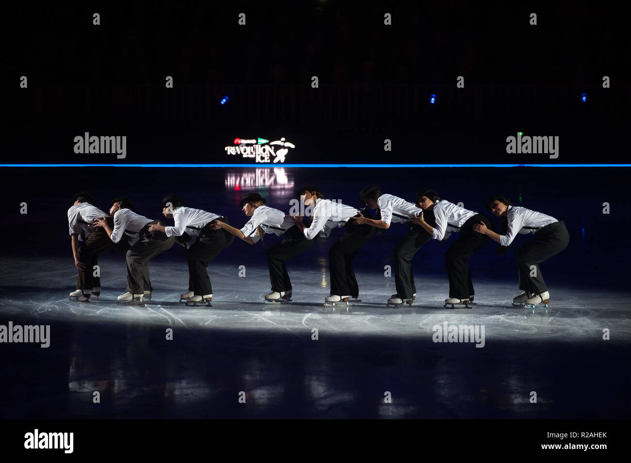 Malaga, MALAGA, Spain. 17th Nov, 2018. The group of skaters