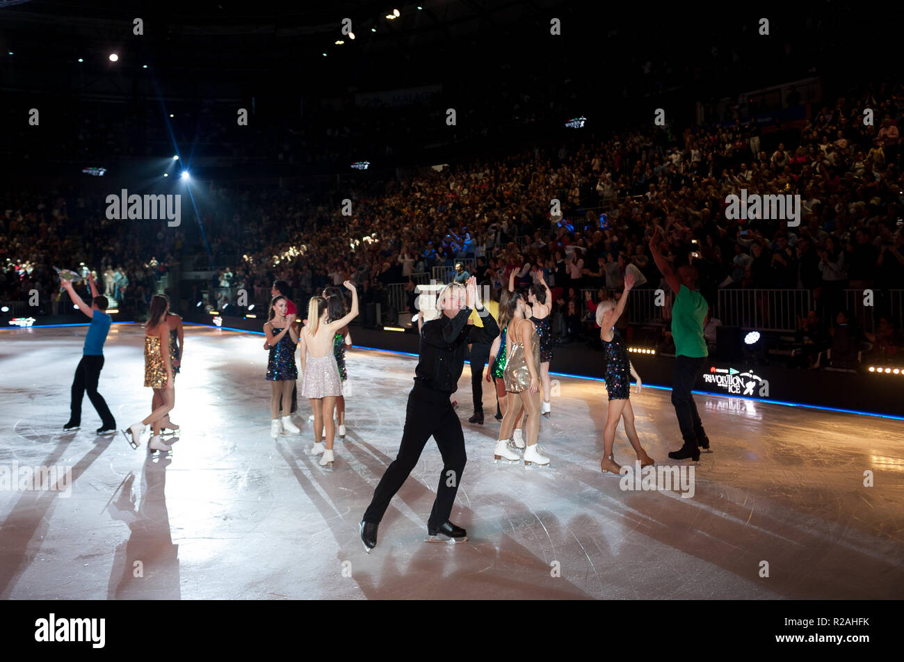Malaga, MALAGA, Spain. 17th Nov, 2018. Figure skaters seen performing