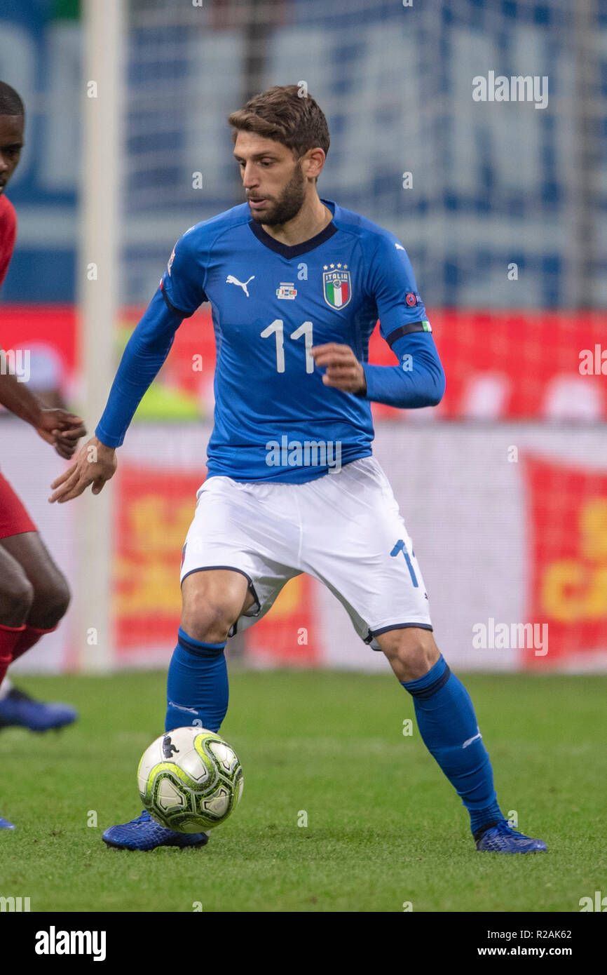 Milan Italy 17th November 2018 Domenico Berardi Italy During The Uefa Nations League 2018 2019 Match Between Italy 0 0 Portugal At Giuseppe Meazza Stadium On November 17 2018 In Milano Italy Credit Maurizio