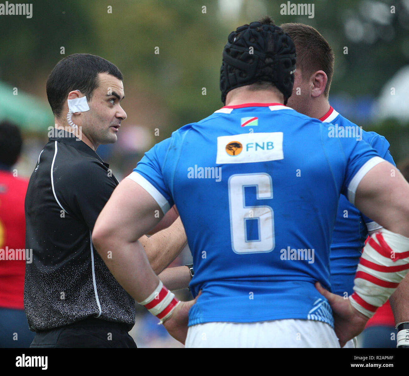 Madrid, Spain. 18/11/2018, Rugby Test Match  Pierre Brousset  referee of the match ,in game action during  the match between Spain-Namibia to Universidad Complutence Stadium,to Madrid Spain. Credit: Leo Cavallo/Alamy Live News Stock Photo