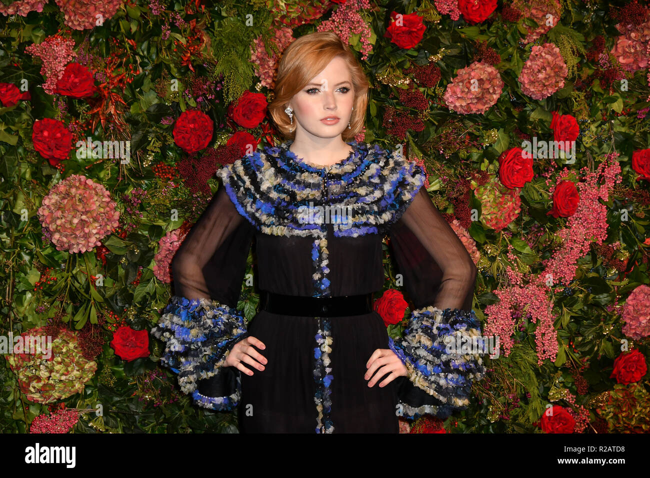 Ellie Bamber attends Evening Standard Theatre Awards at Theatre Royal
