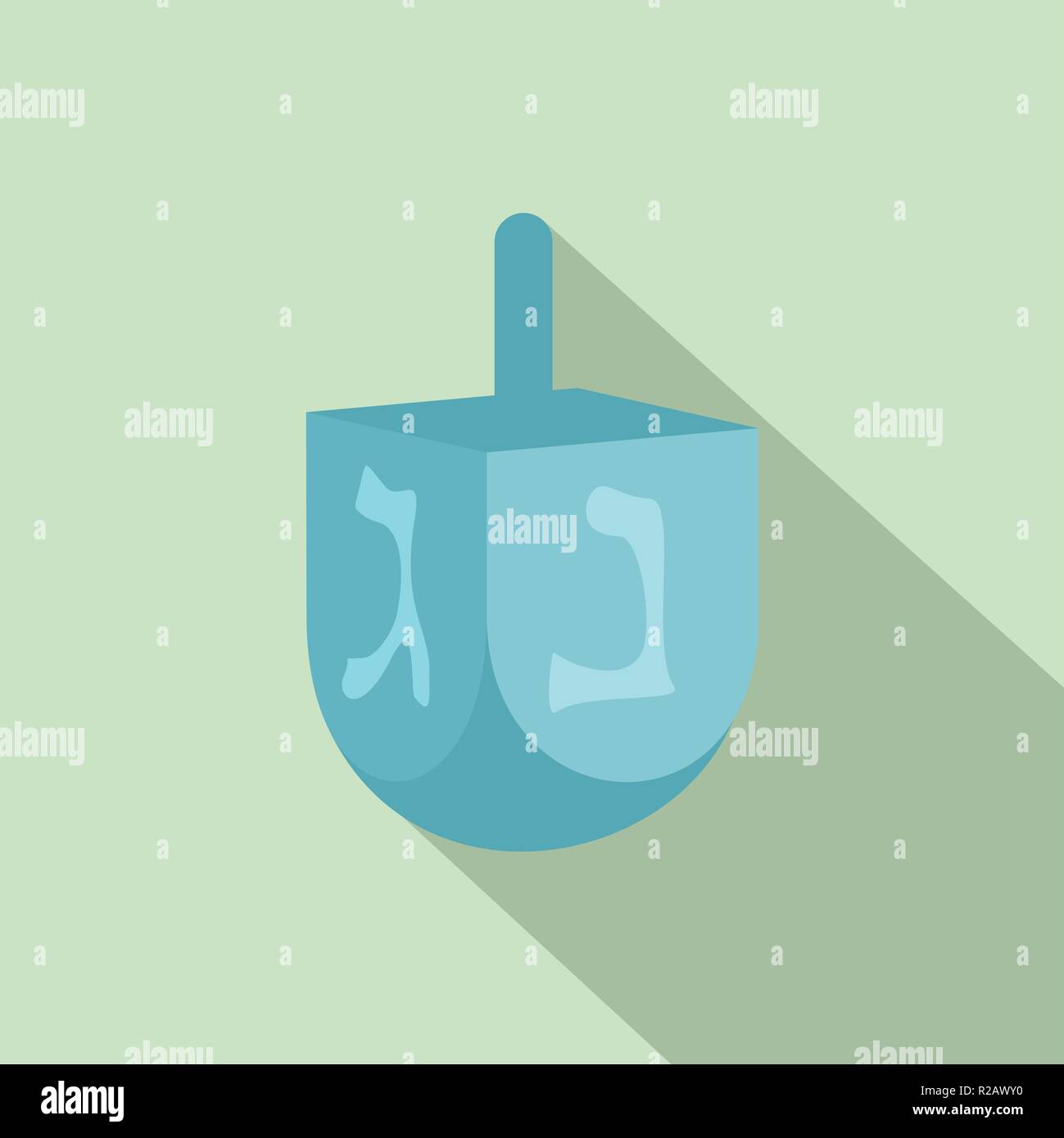 Jewish dreidel icon. Flat illustration of jewish dreidel vector icon for web design Stock Vector