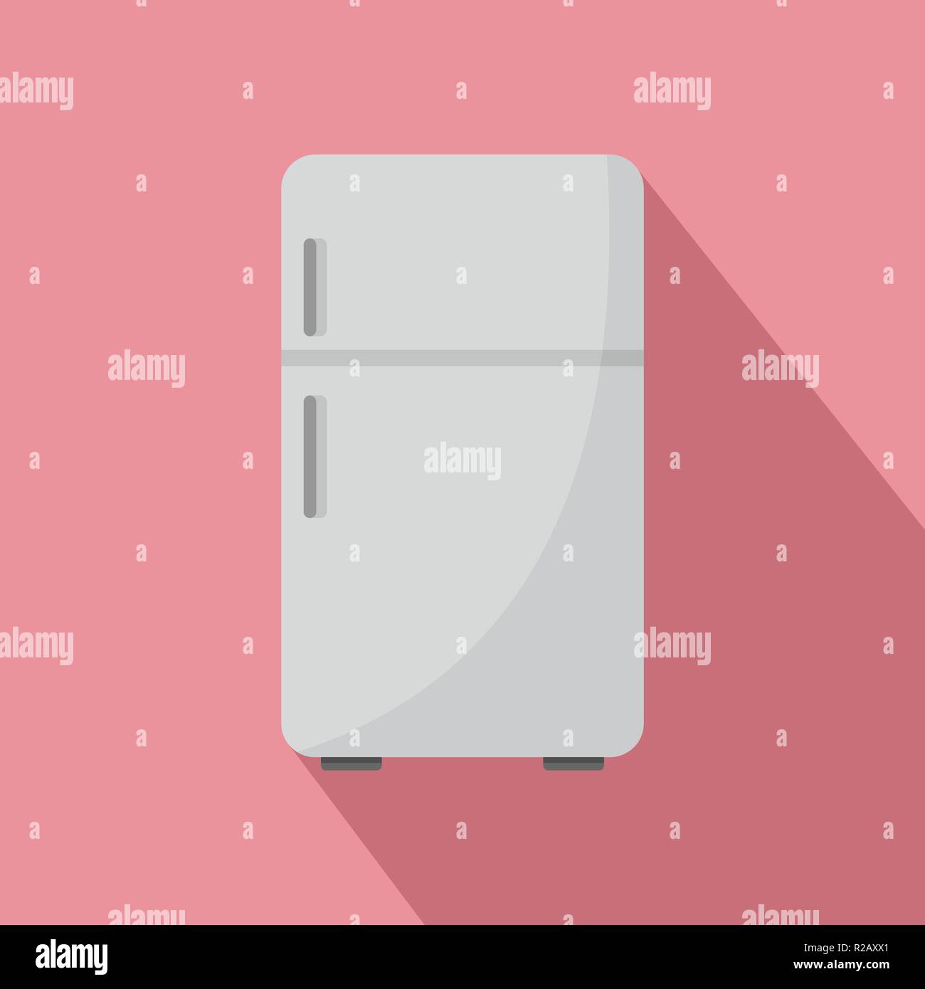 Retro fridge icon. Flat illustration of retro fridge vector icon for web design Stock Vector