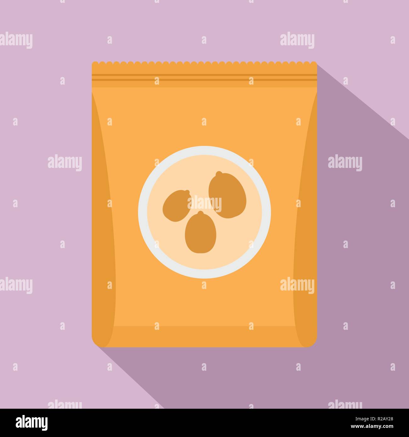 Peanut pack icon. Flat illustration of peanut pack vector icon for web ...