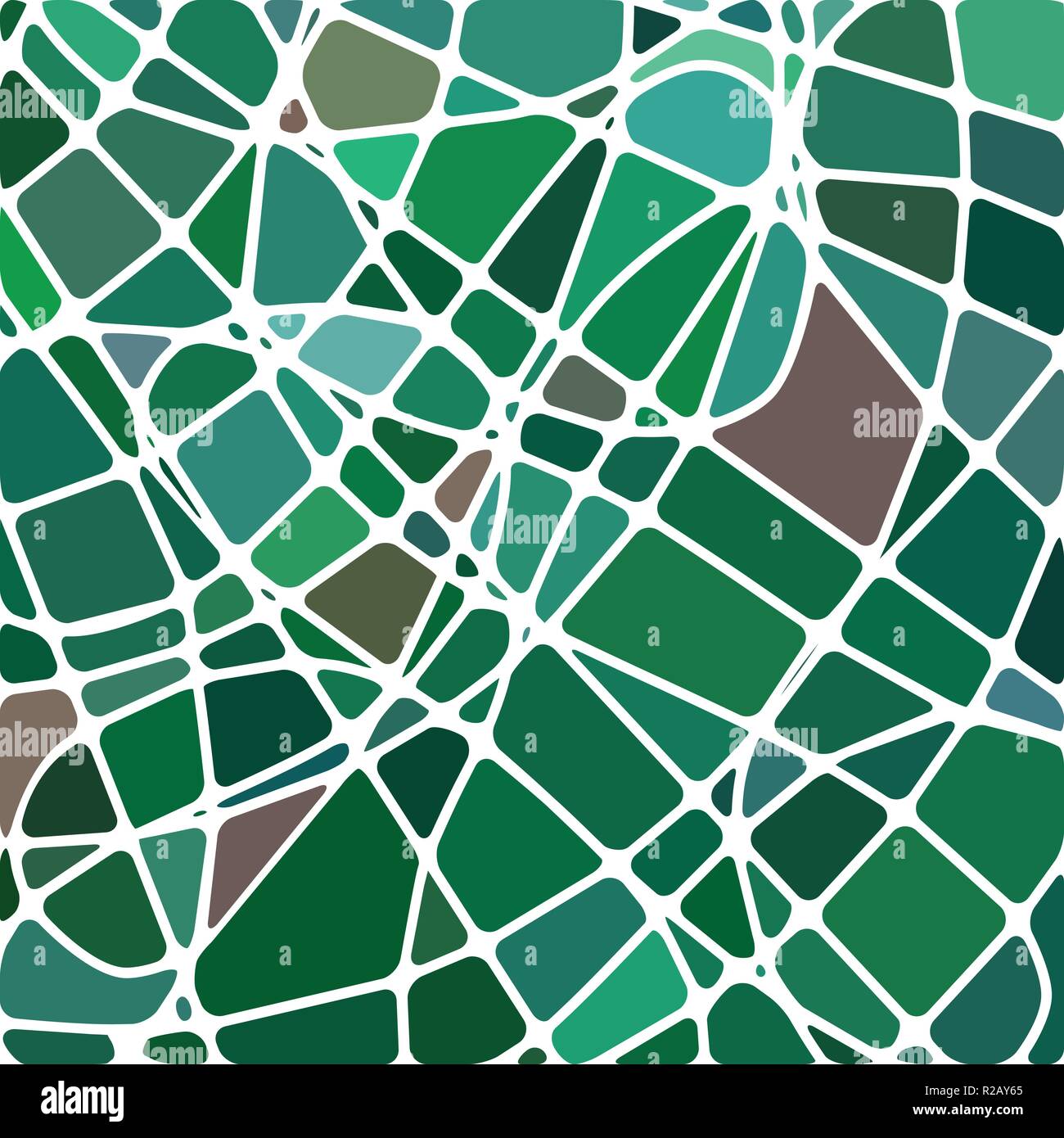 abstract vector stained-glass mosaic background - green and teal Stock ...