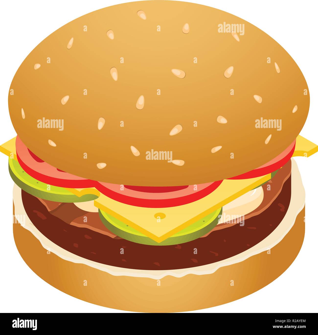 Double burger icon. Isometric of double burger vector icon for web ...