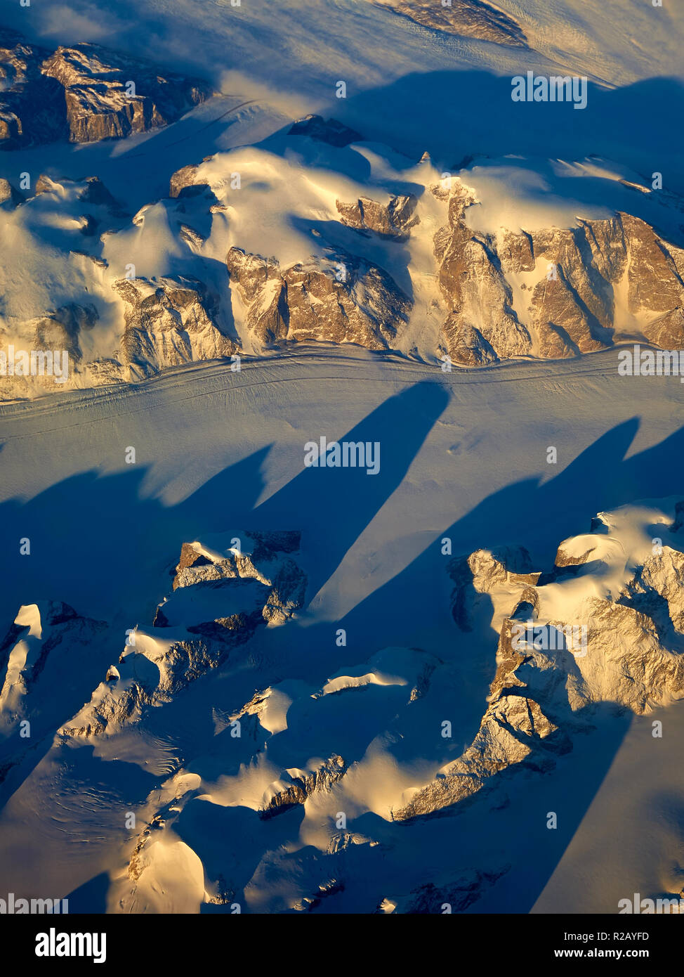 Aerials over Greenland Stock Photo