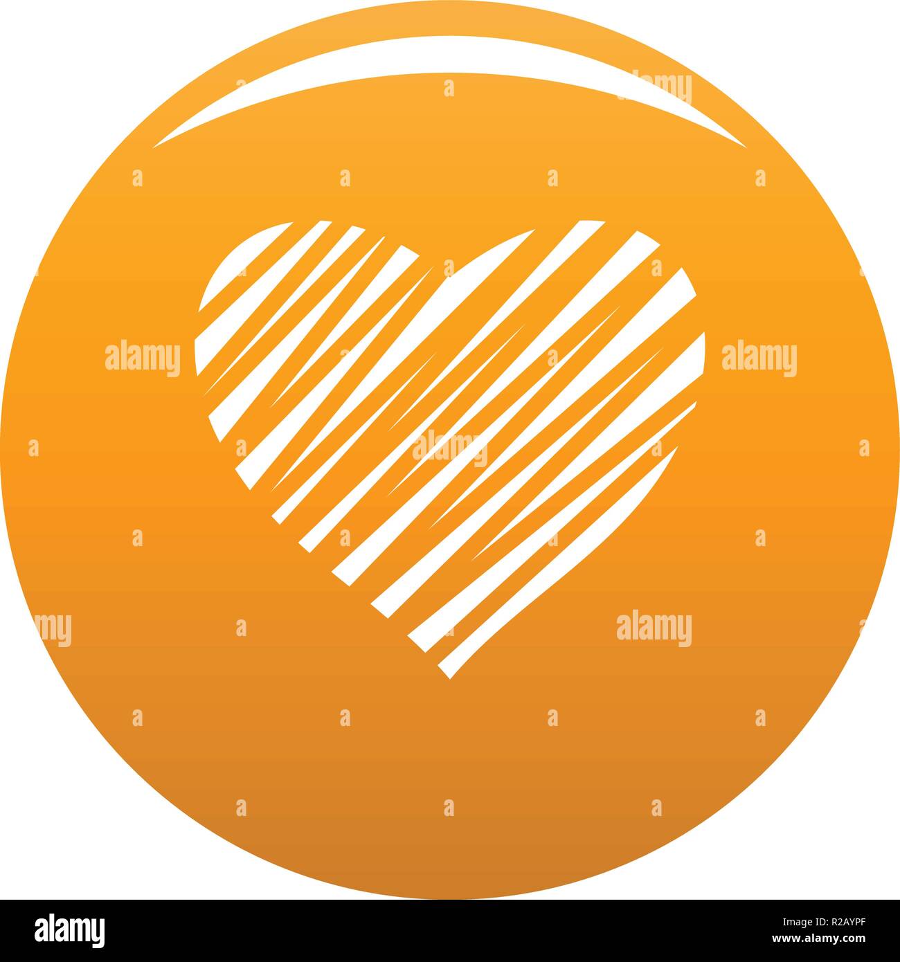 Shaded heart icon. Simple illustration of shaded heart vector icon for ...