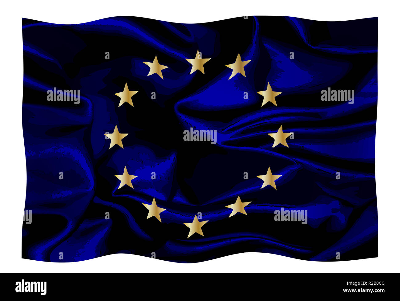 Flag of the European Union with blue background and yellow stars