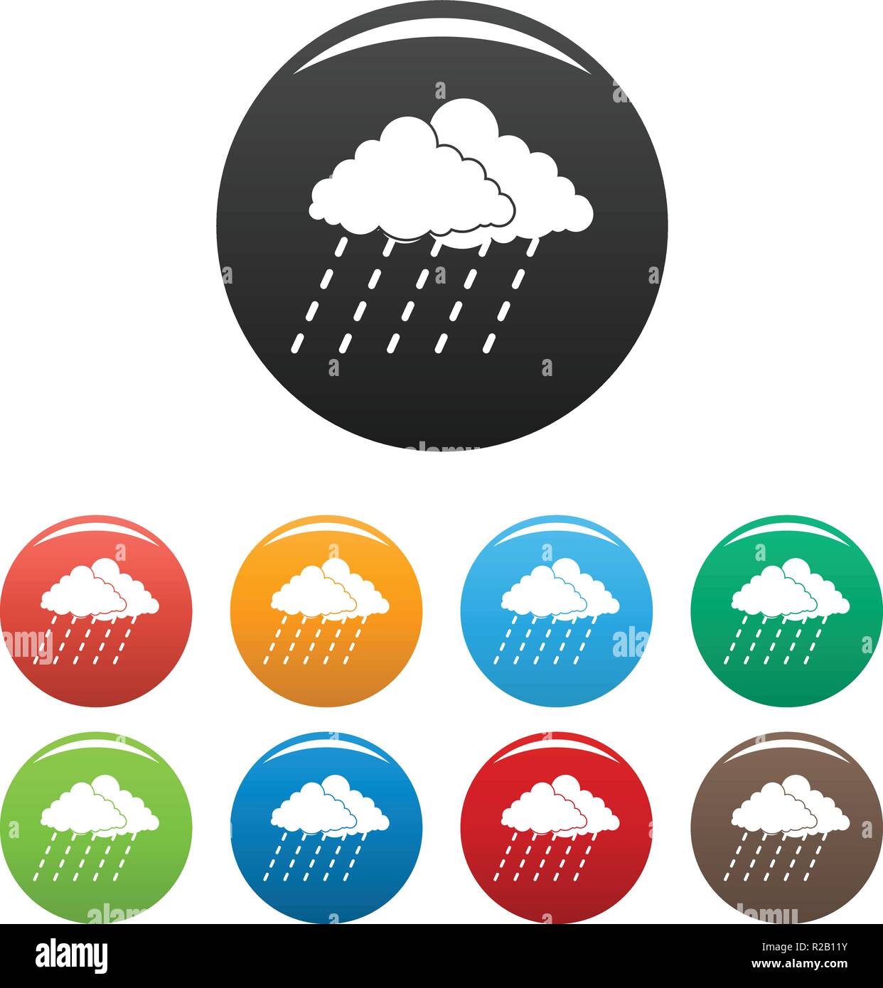 Cloud rain storm icon. Simple illustration of cloud rain storm vector ...