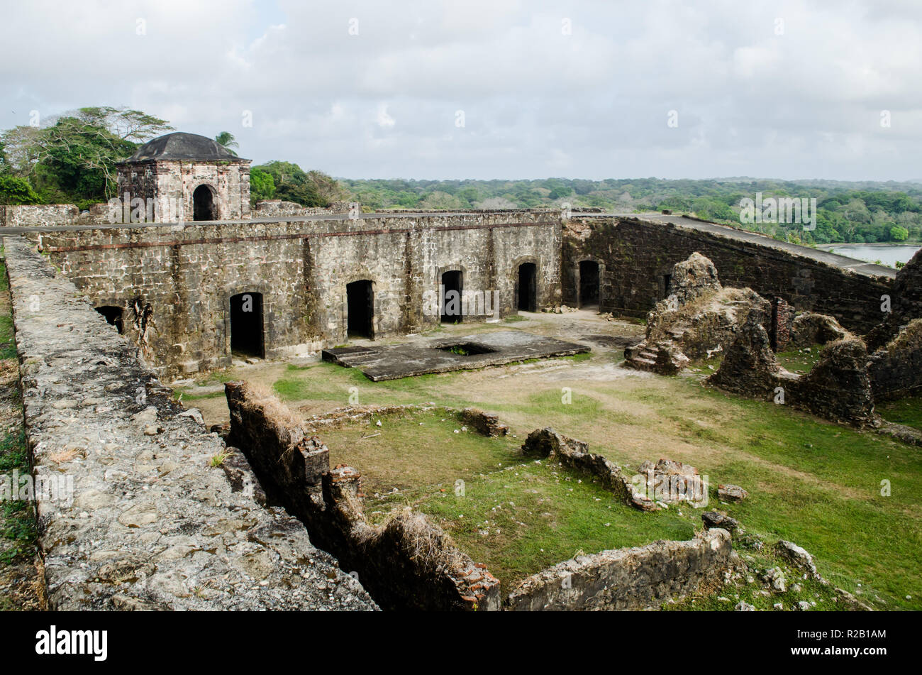 Fort San Lorenzo in Colon, Panama Stock Photo