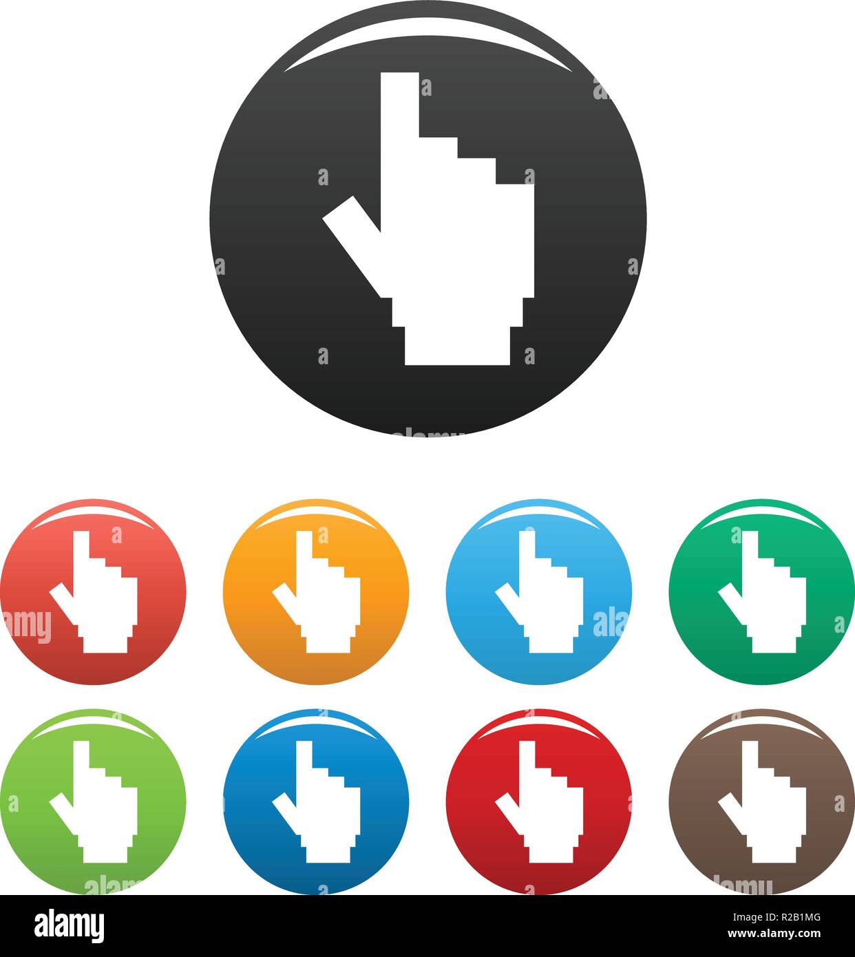 hand cursor pixel icon. Simple illustration of hand cursor pixel vector ...