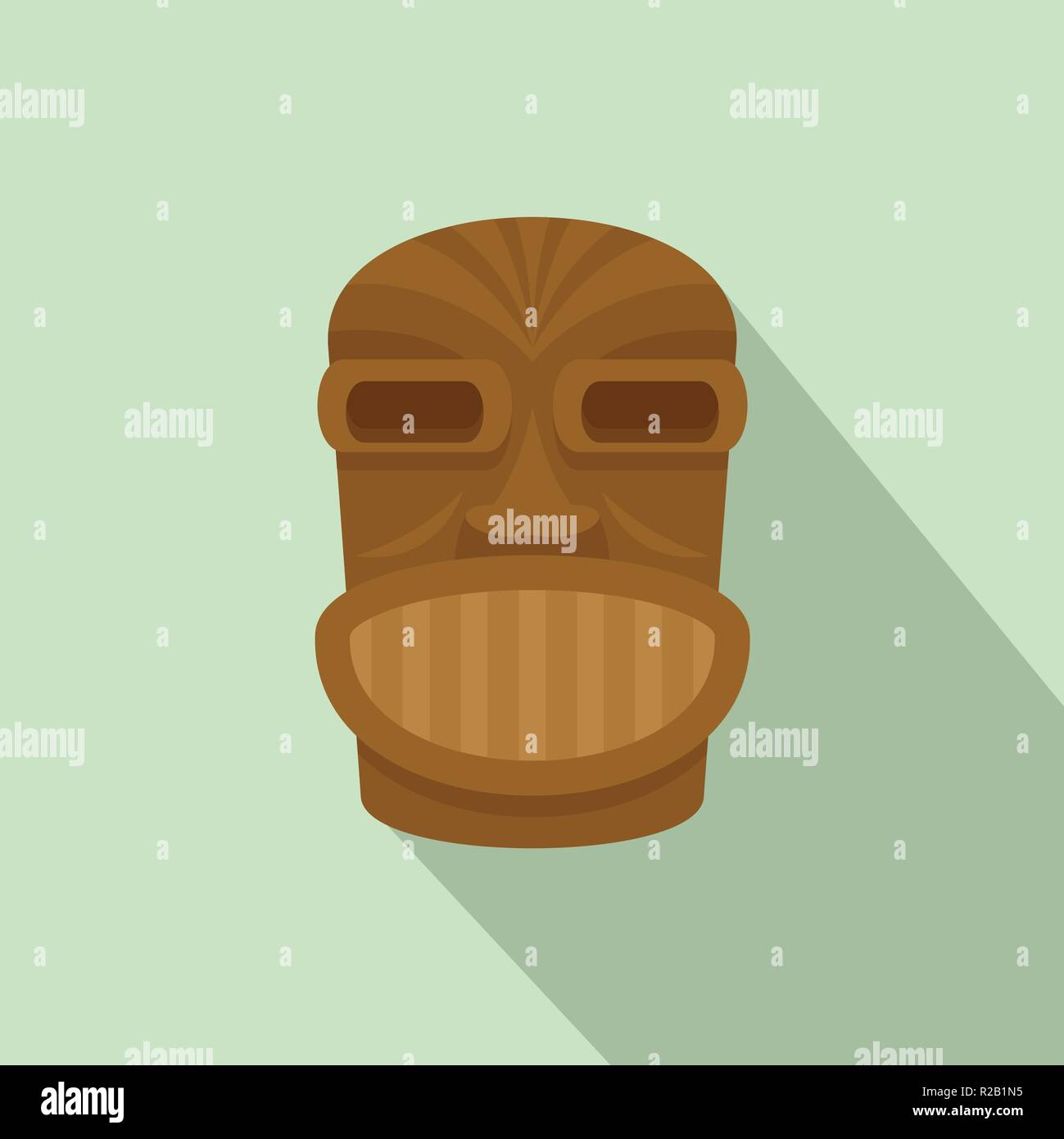 Hawaii wooden idol icon. Flat illustration of hawaii wooden idol vector icon for web design Stock Vector