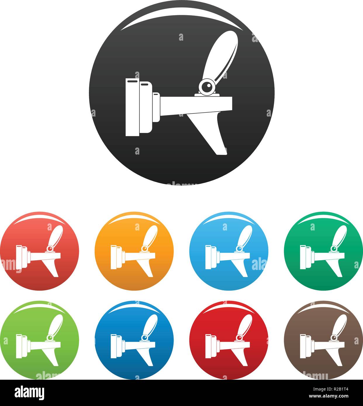 Metal tap icon. Simple illustration of metal tap vector icons set color ...