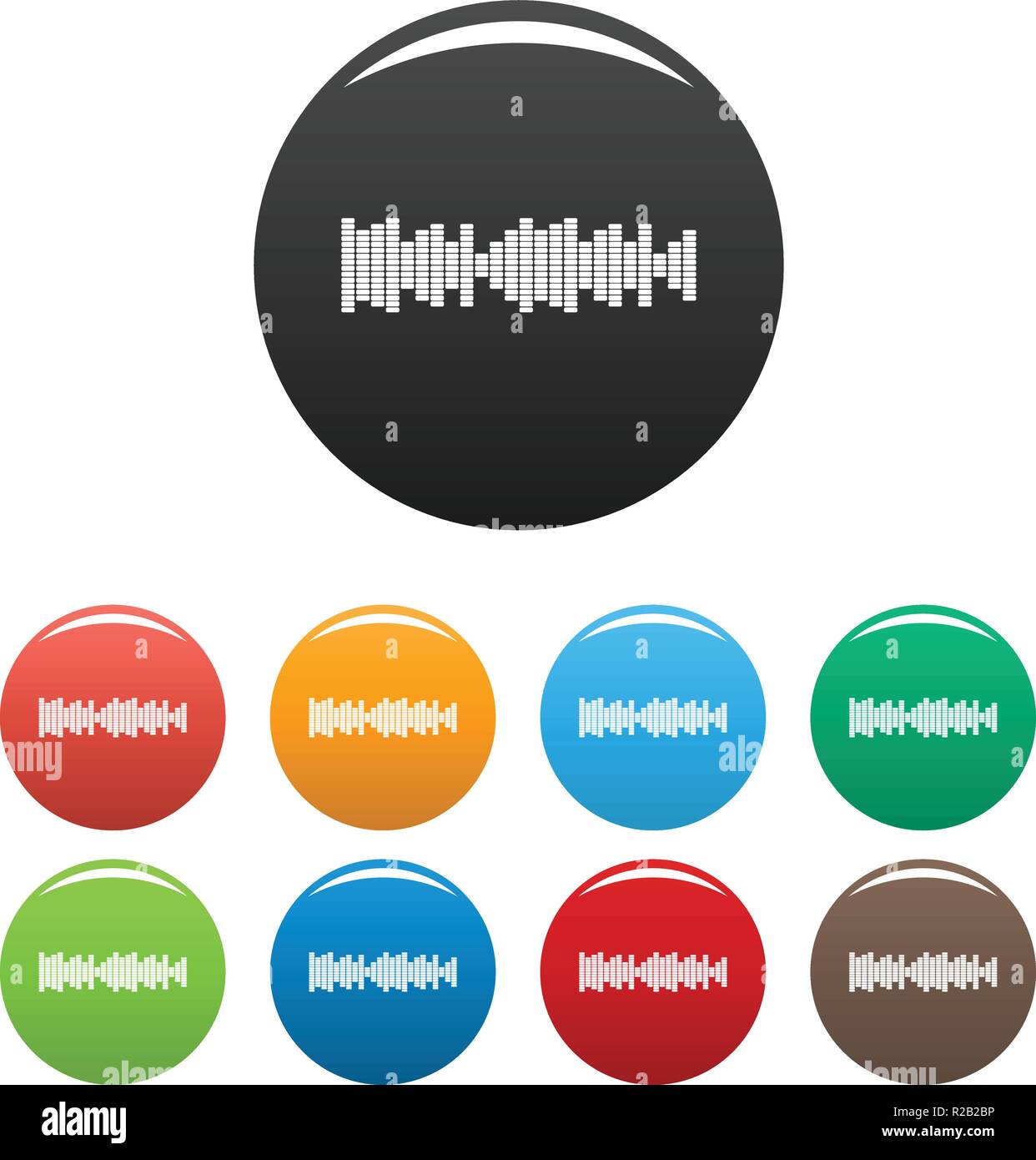 Equalizer sound icon. Simple illustration of equalizer sound vector ...