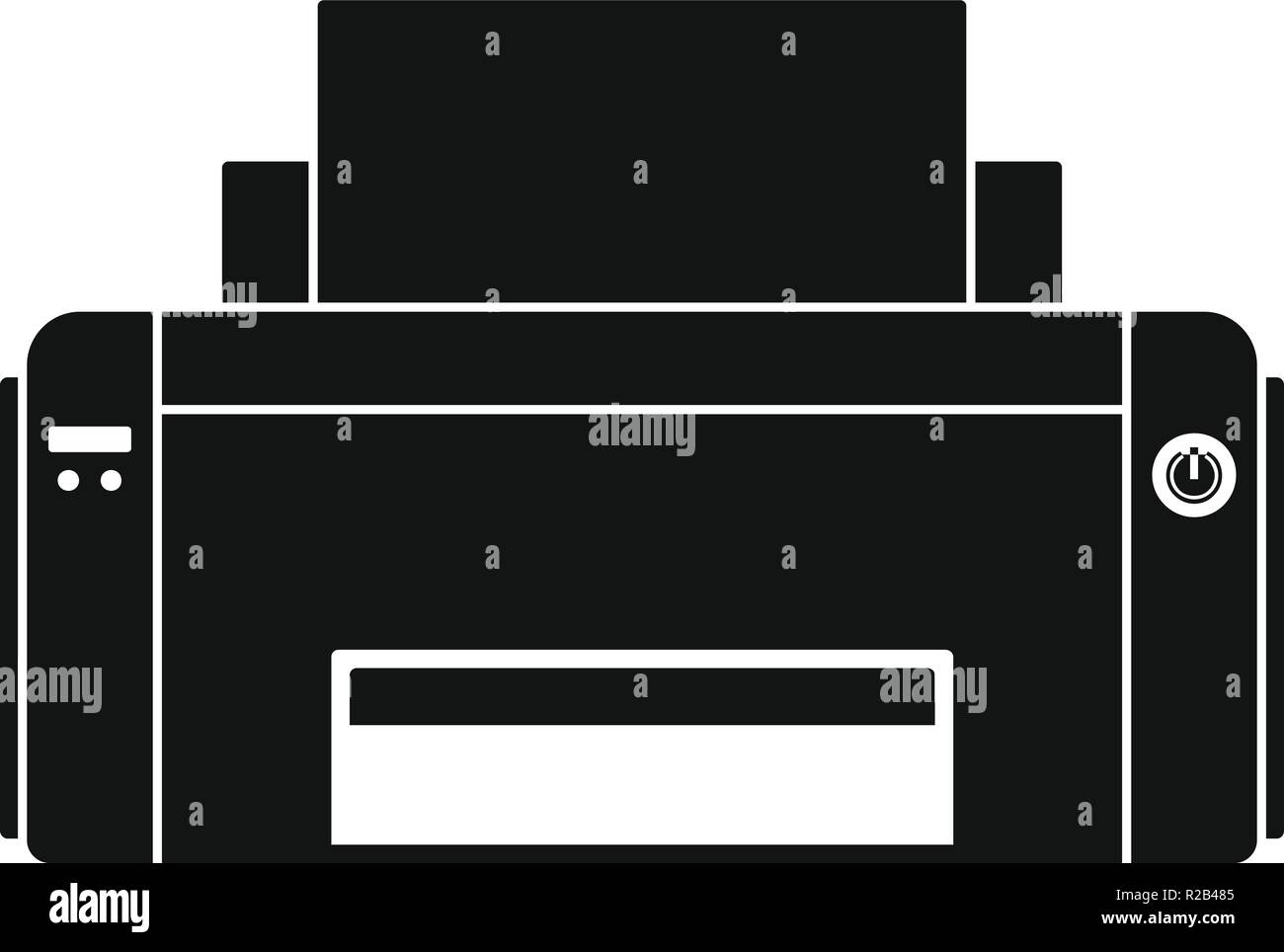 Black ink printer icon. Simple illustration of black ink printer vector ...