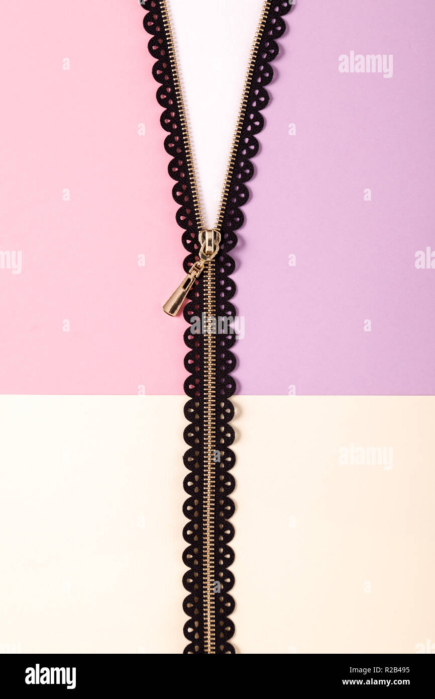 colored paper zipper. colors are connected by zipper Stock Photo Alamy