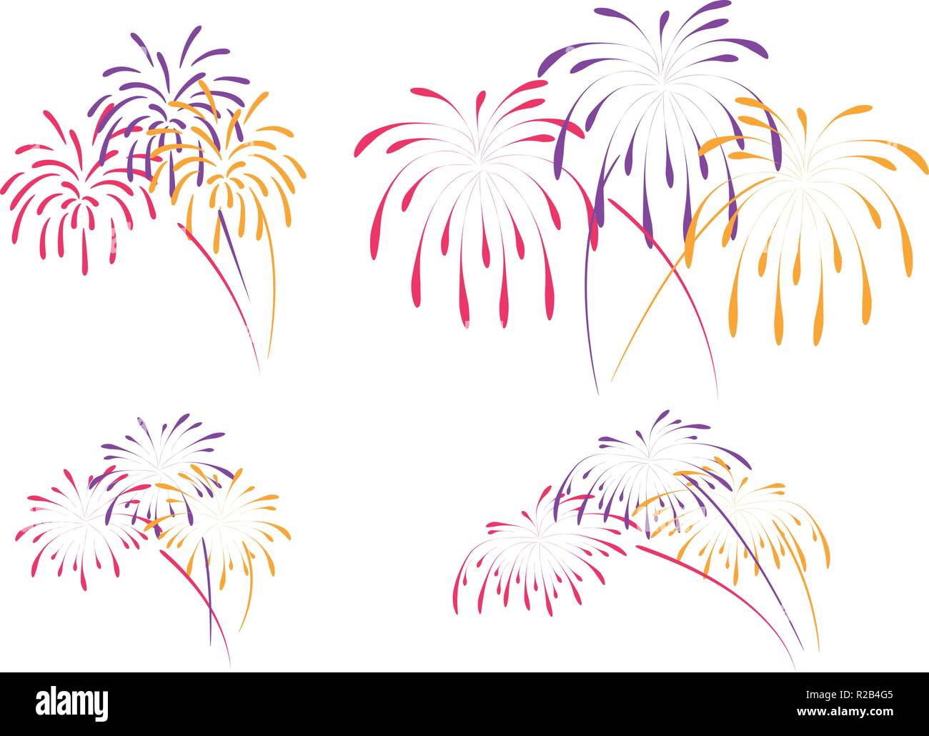 vector fireworks background for christmas, 4th of july, carnival and