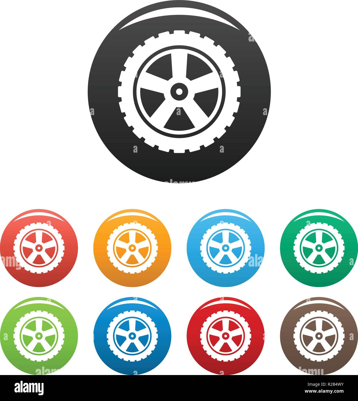 Transport tire icon. Simple illustration of transport tire vector icons ...