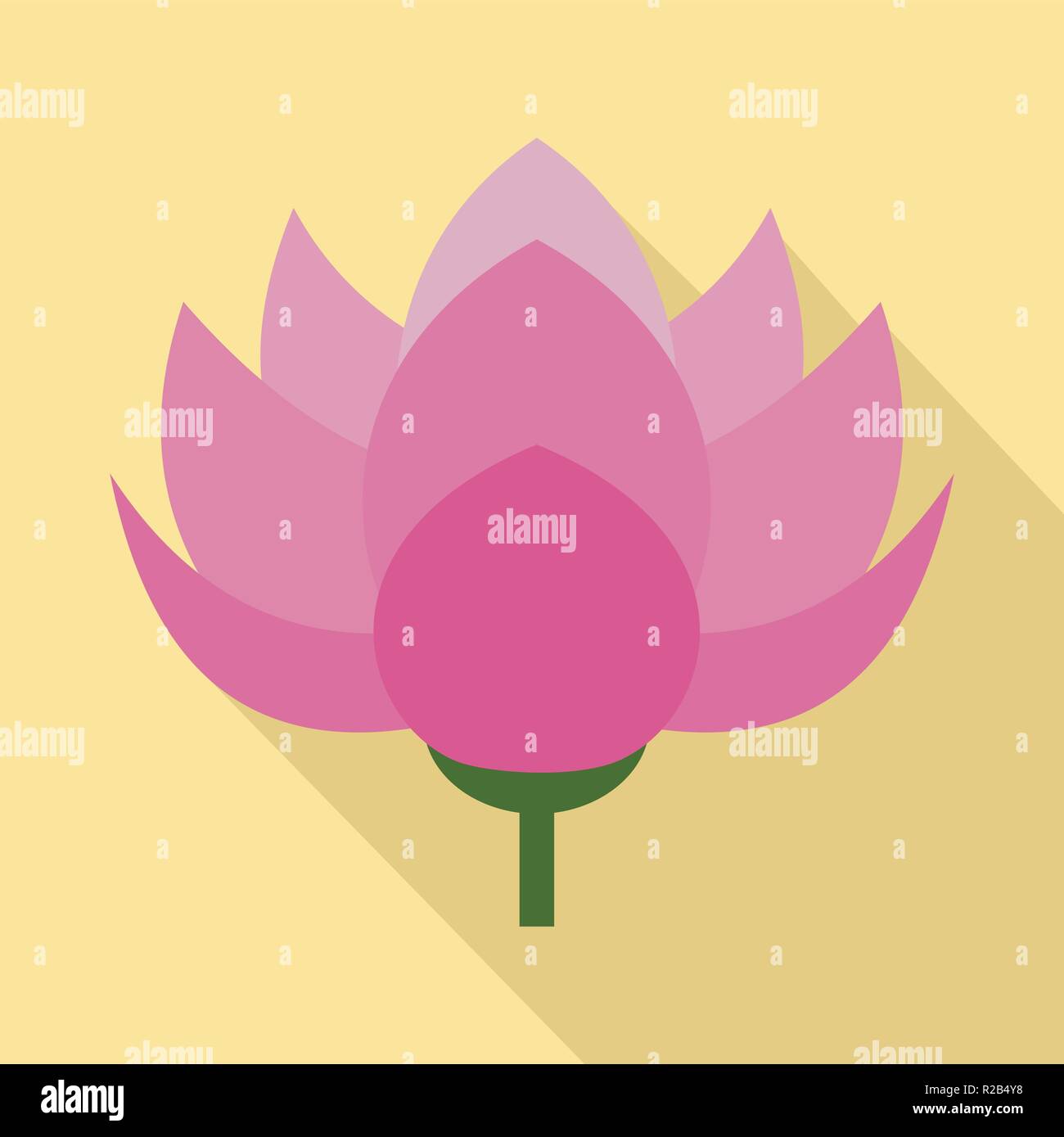 Lotus flower icon. Flat illustration of lotus flower vector icon for ...