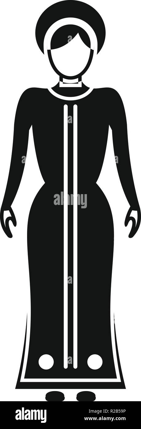 Vietnam woman icon. Simple illustration of vietnam woman vector icon for web design isolated on white background Stock Vector