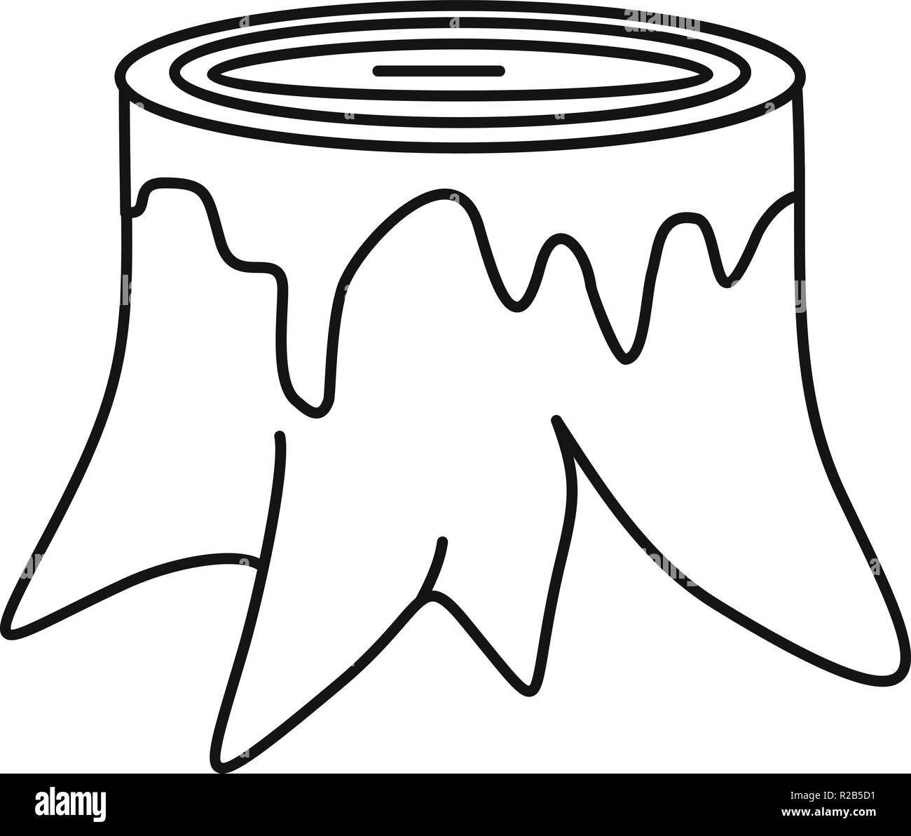 Tree Trunk Icon Outline Illustration Of Tree Trunk Vector Icon For Web Design Isolated On White Background Stock Vector Image Art Alamy