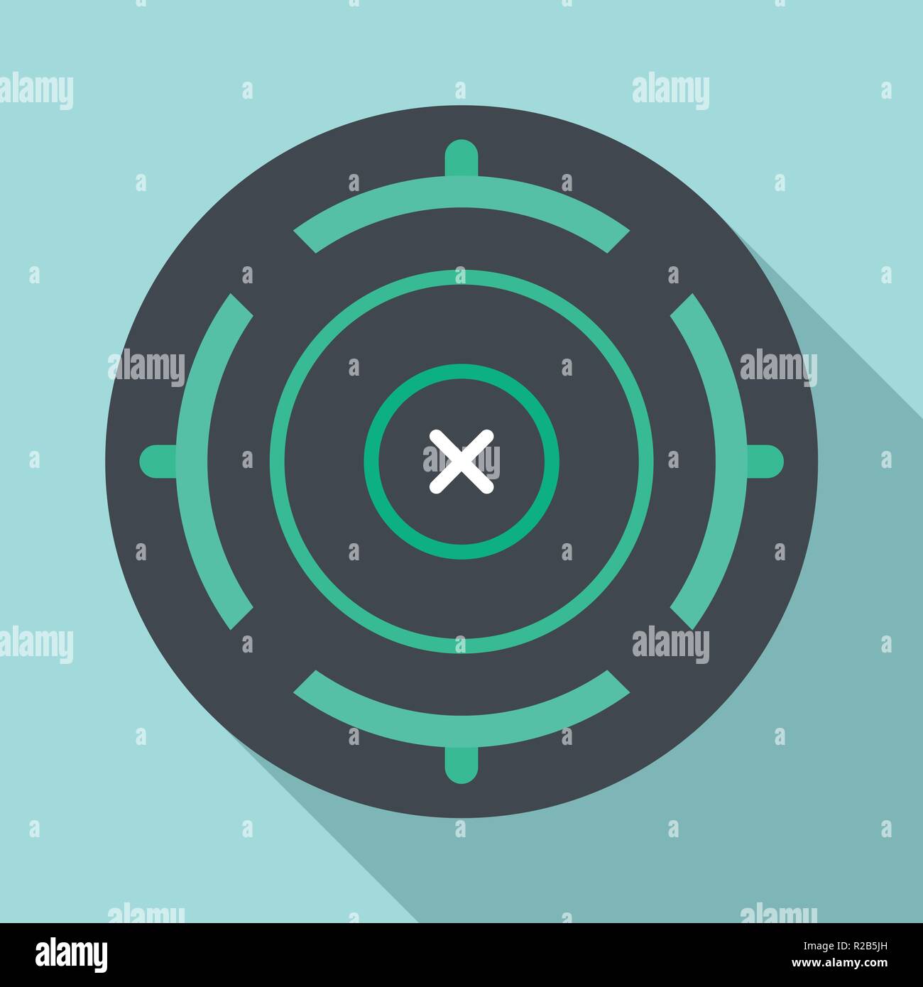 Cross aim target icon. Flat illustration of cross aim target vector