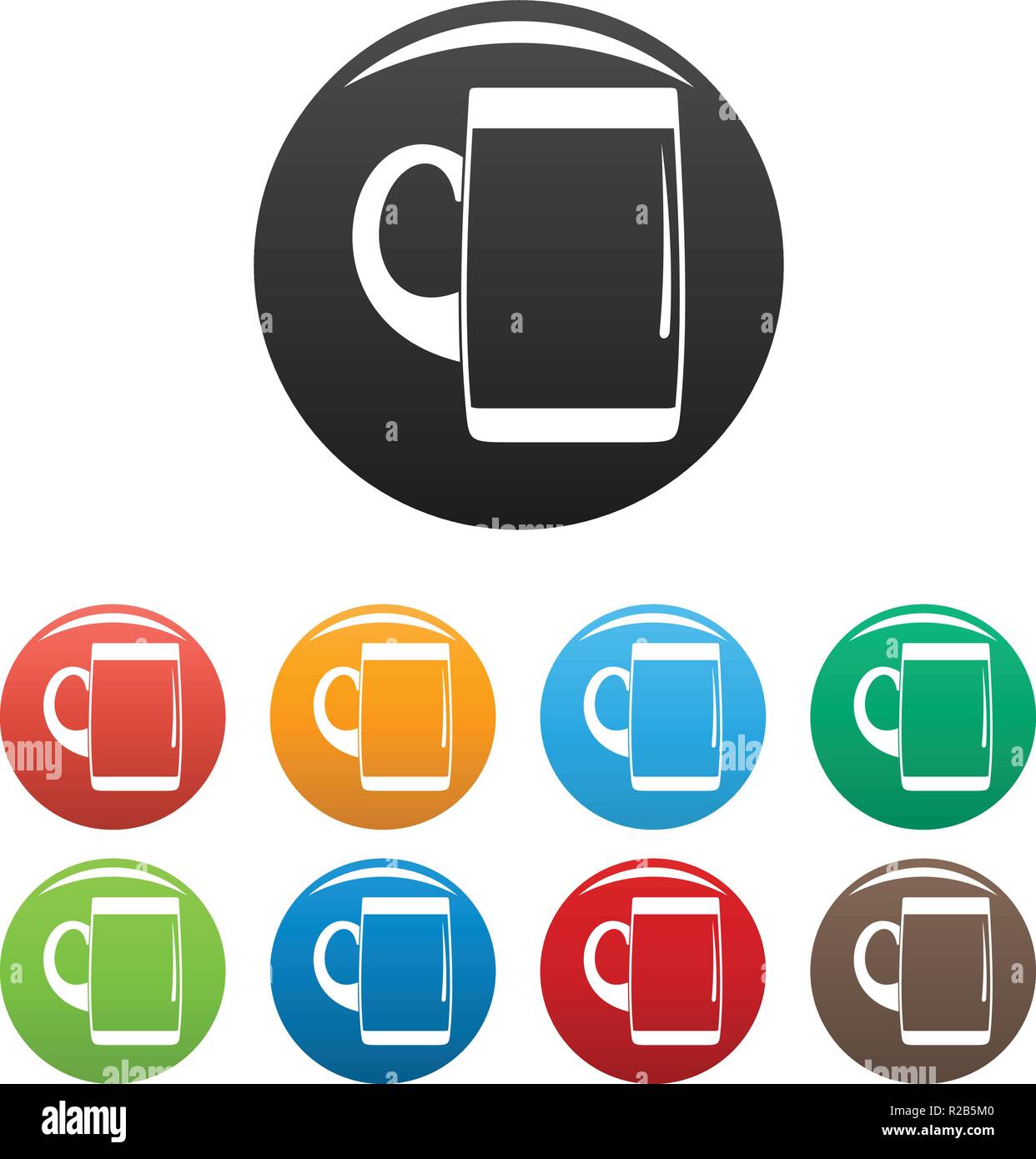 Pint of beer icon. Simple illustration of pint of beer vector icons set ...