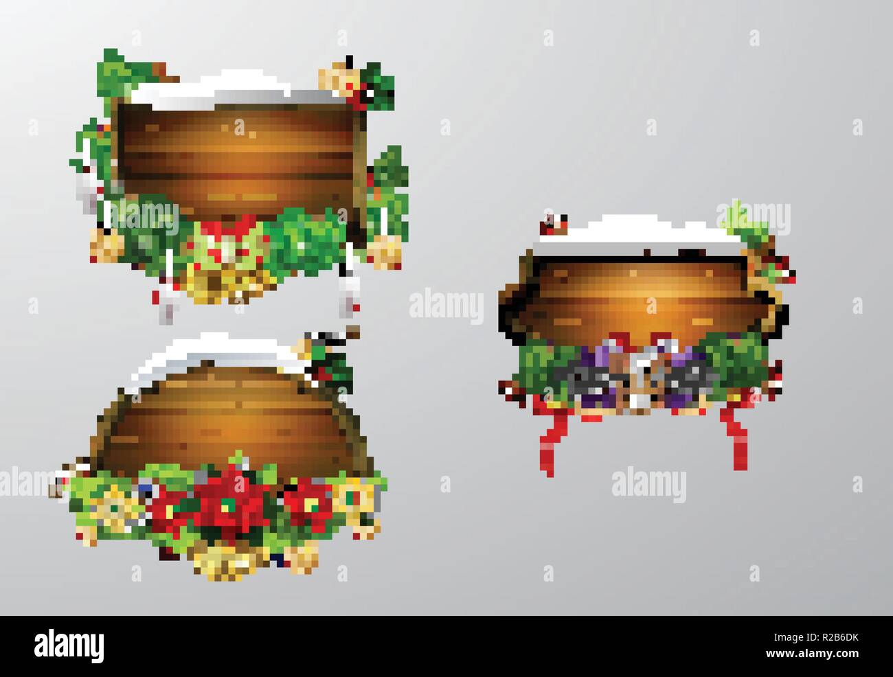 Vector wooden christmas board Stock Vector Image & Art - Alamy