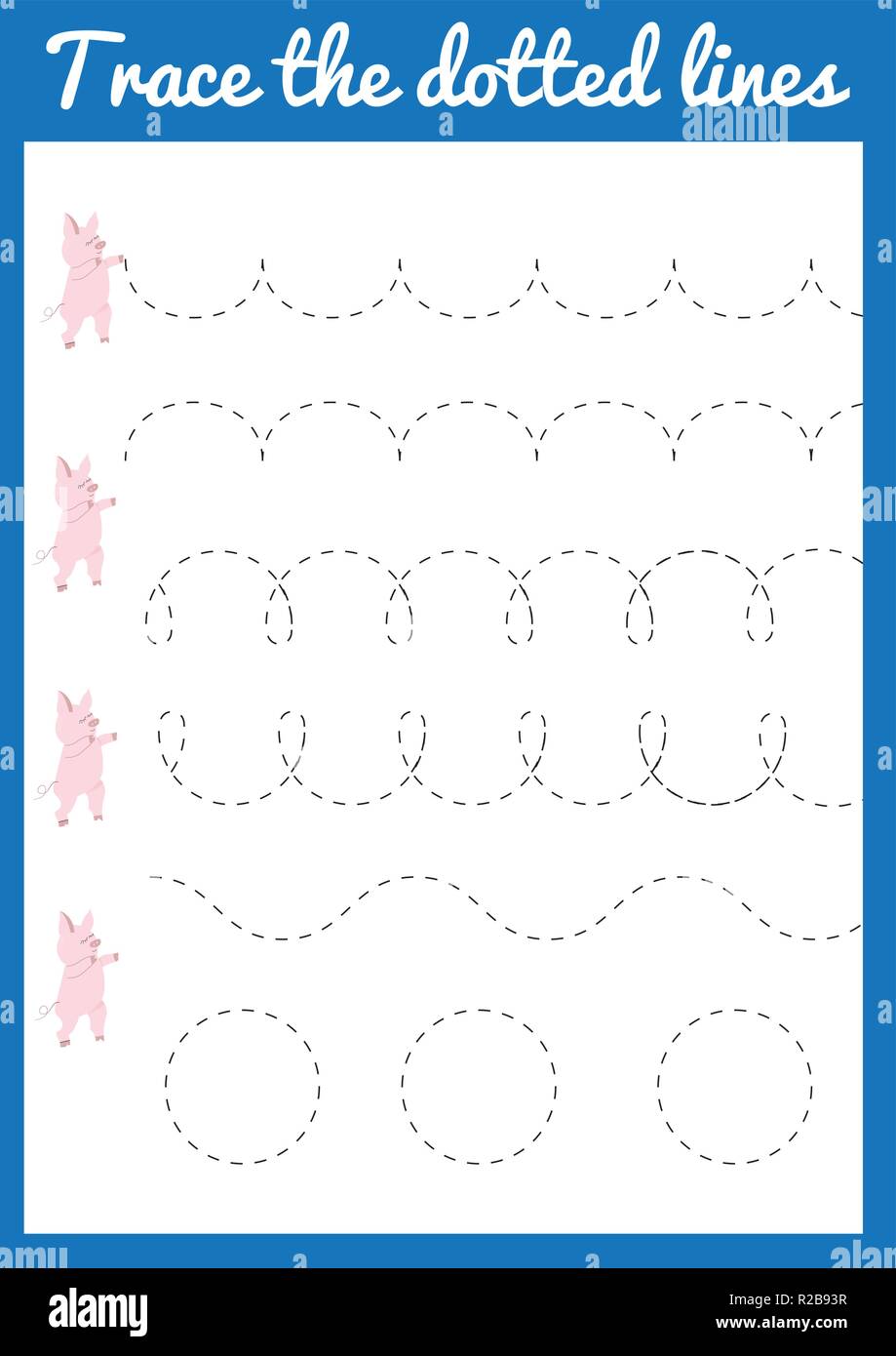 Trace Lines Preschool Worksheet