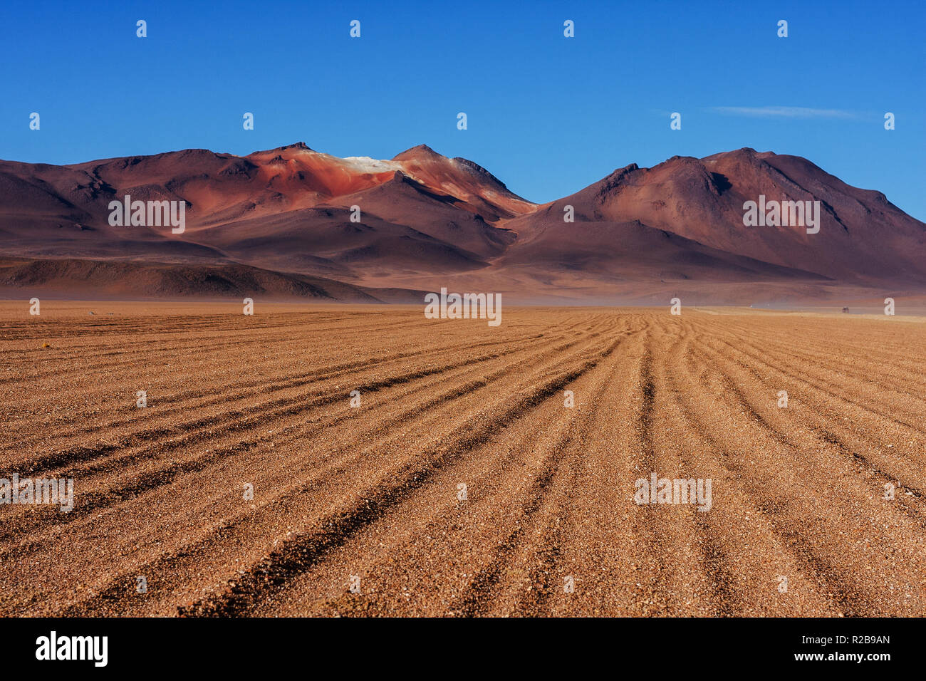 Landscape of Salvador Dali desert (Dali Valley) in the highlands of Bolivia Stock Photo