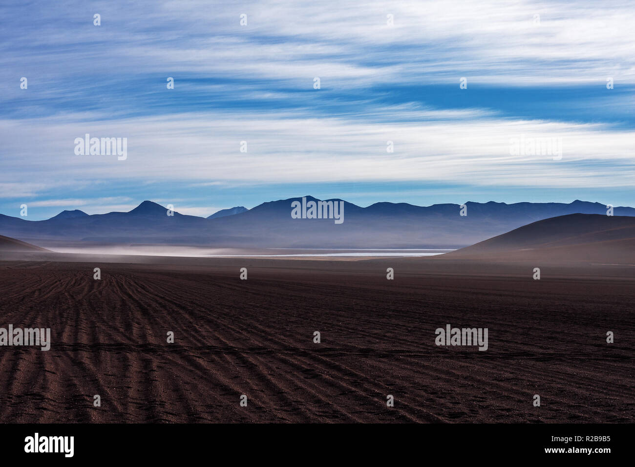 Landscape of Salvador Dali desert (Dali Valley) in the highlands of Bolivia Stock Photo