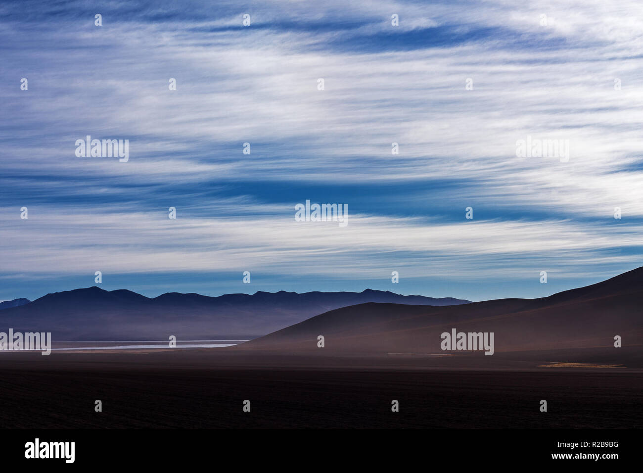 Landscape of Salvador Dali desert (Dali Valley) in the highlands of Bolivia Stock Photo