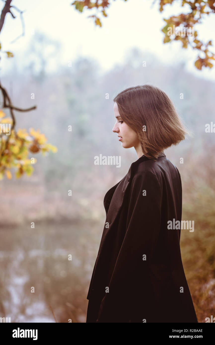 Woman cliff cloak hi-res stock photography and images - Alamy