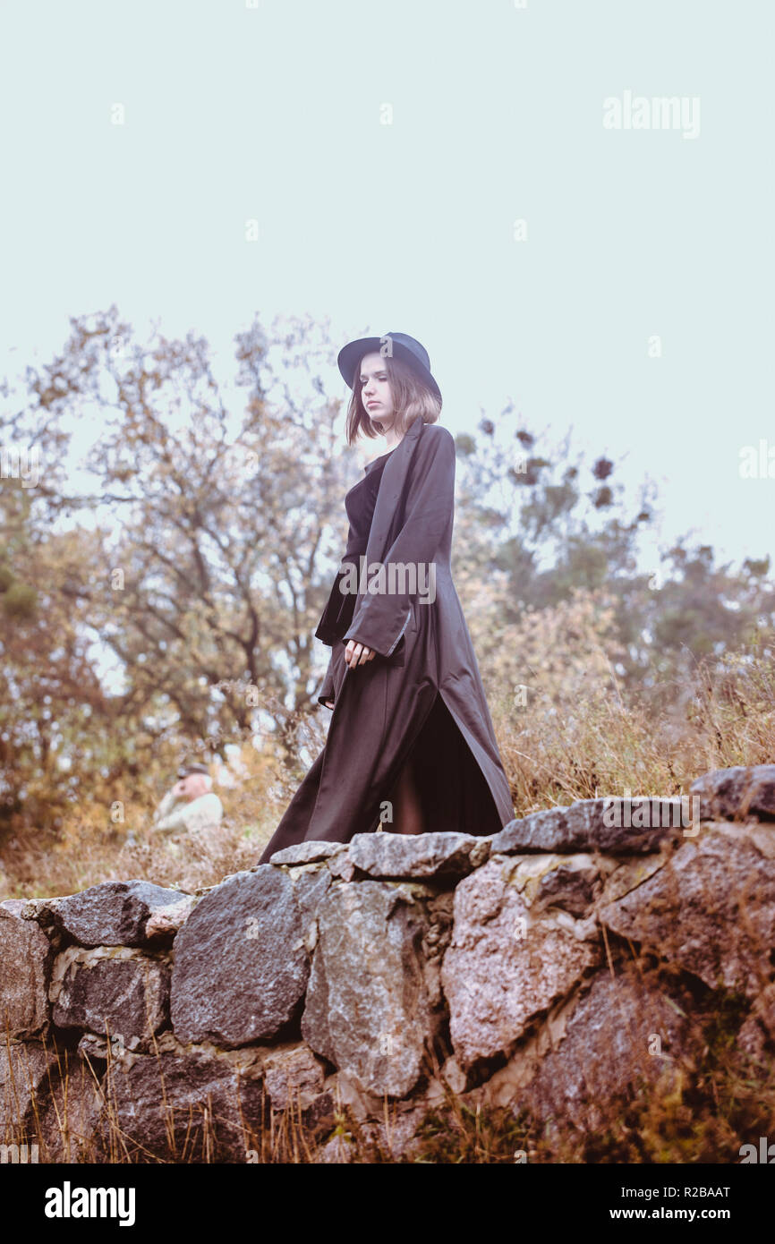 Woman cliff cloak hi-res stock photography and images - Alamy