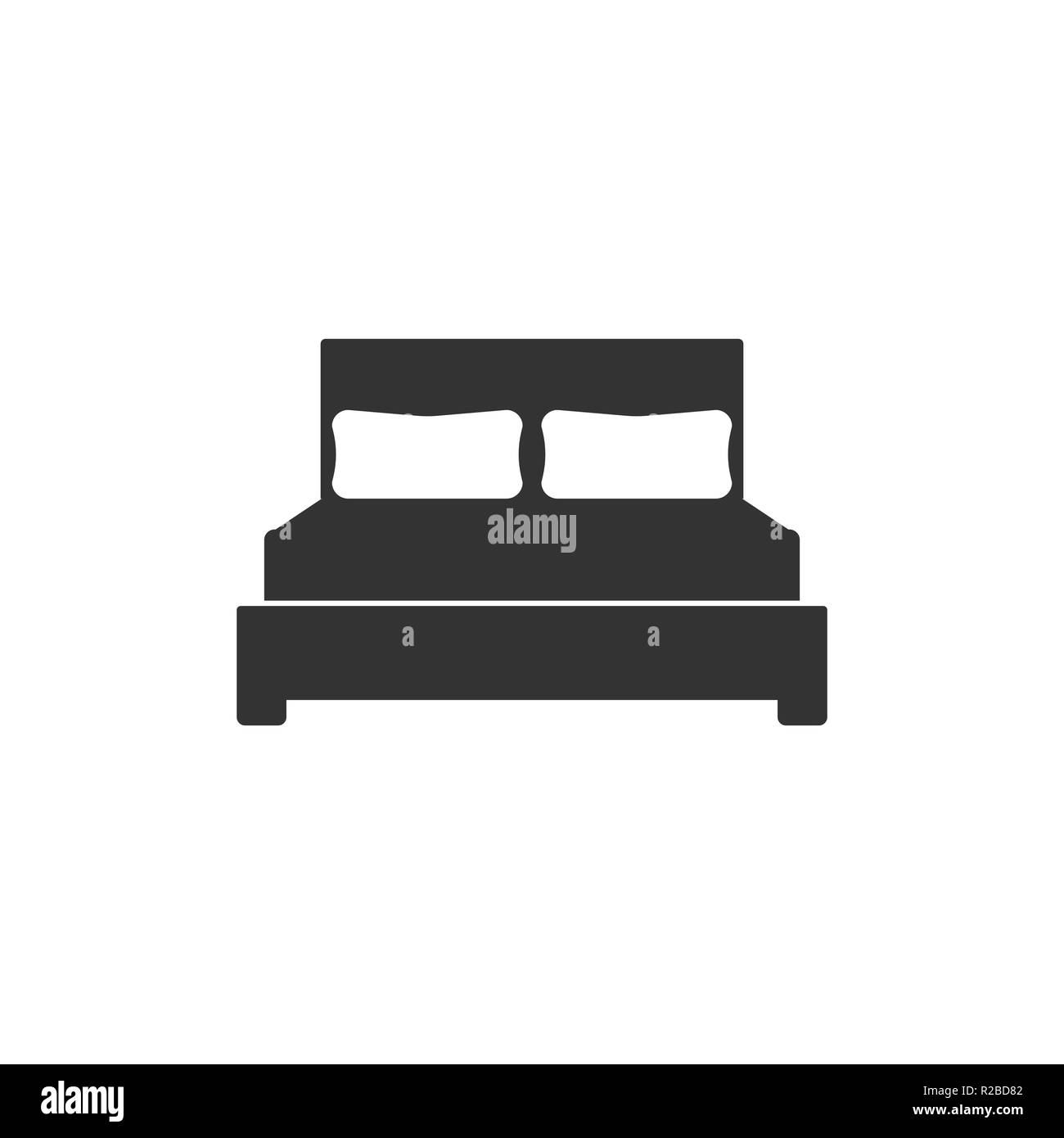 Vector illustration, flat design Double bed Stock Vector Image & Art ...