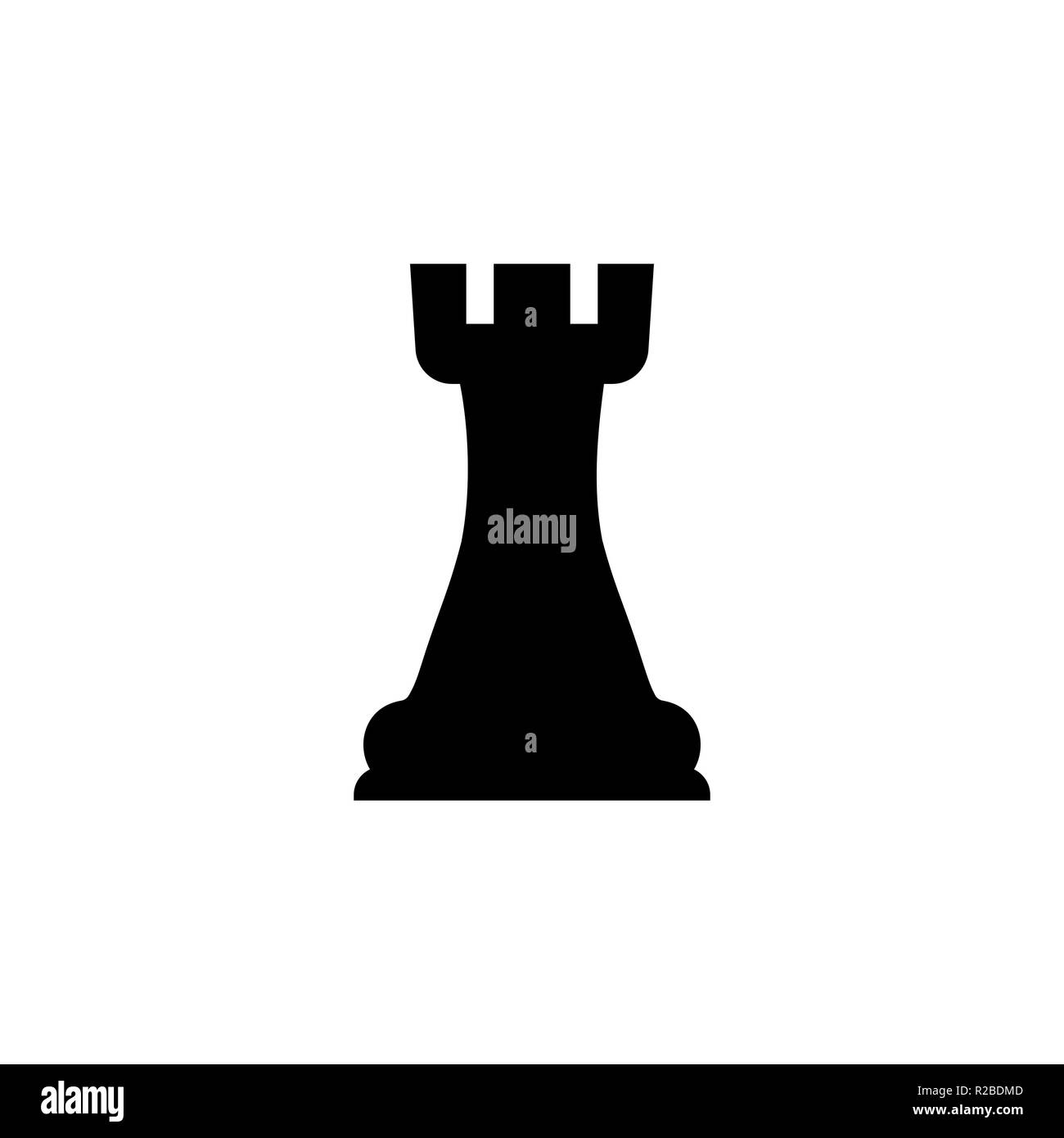Vector illustration, flat design Castle chess Stock Vector
