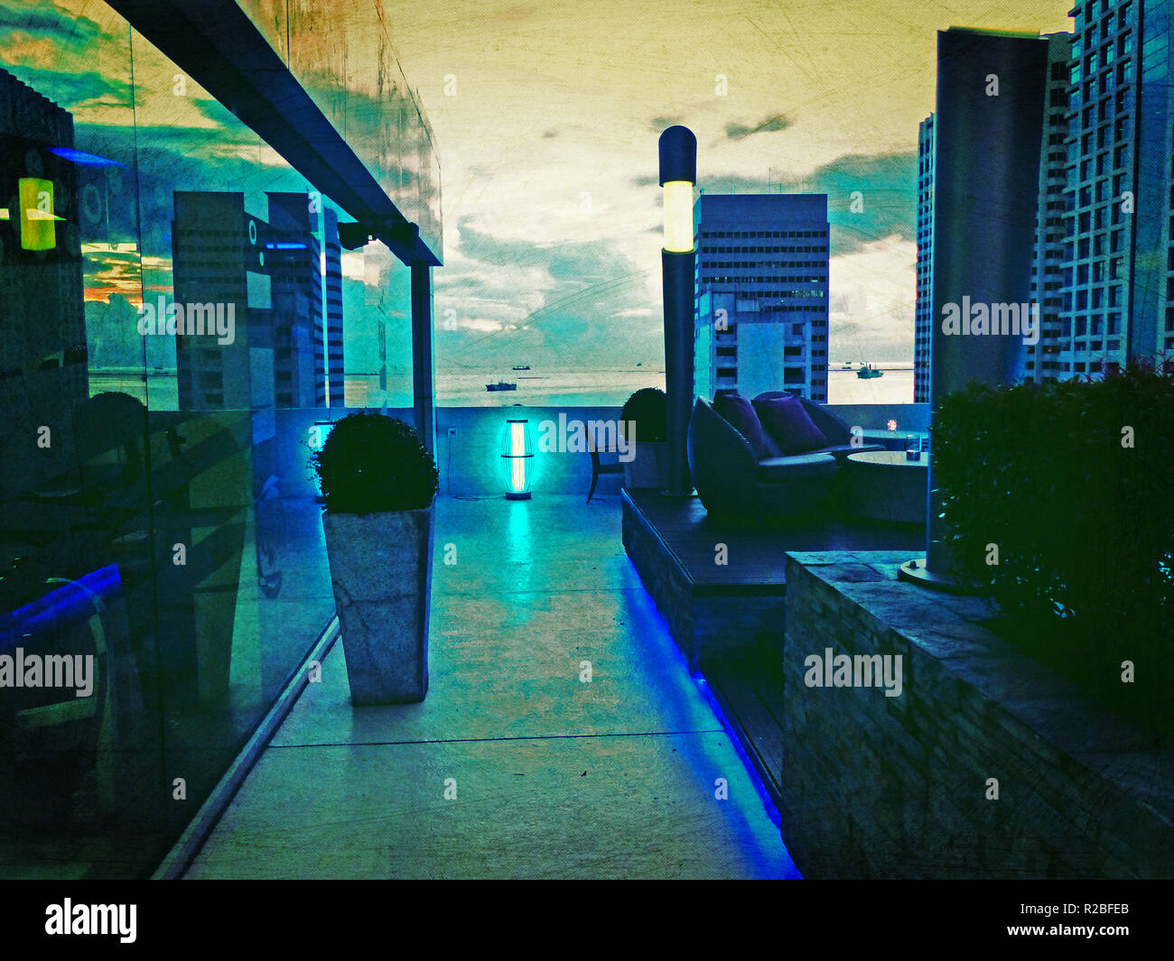 Roof Top Bar, Ermita, Manila, Philippines Stock Photo Alamy