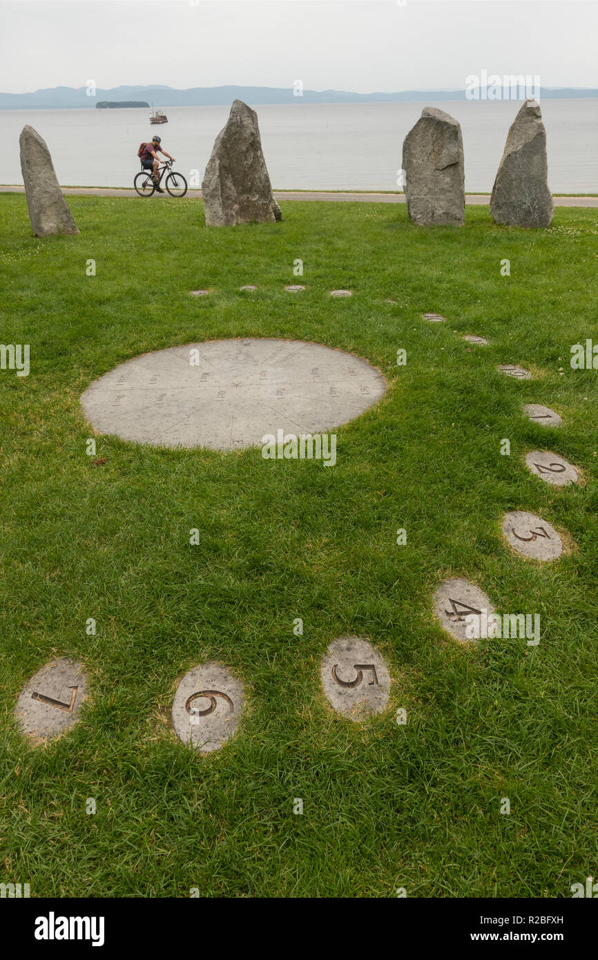 Burlington Earth Clock Vermont Stock Photo Alamy