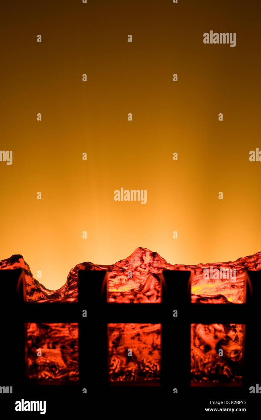 Artificial Burning Logs Stock Photos Artificial Burning Logs