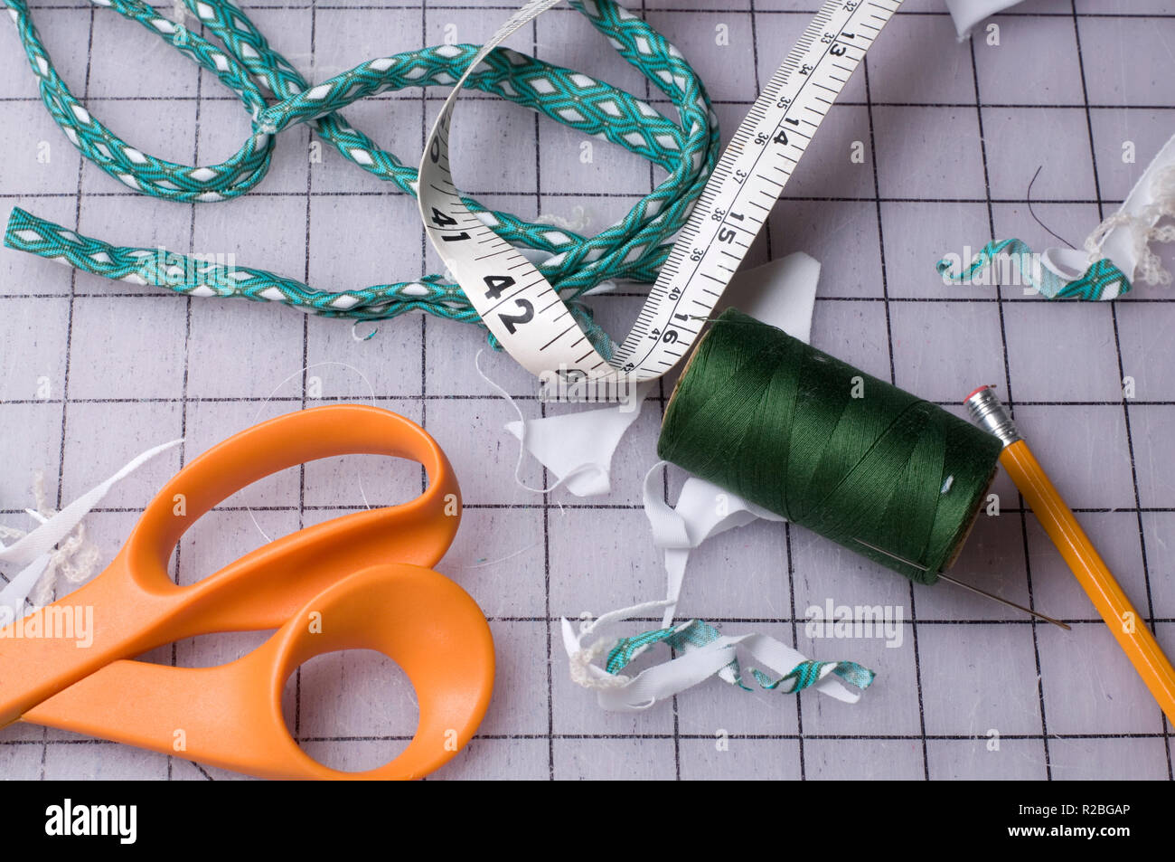 Tools used by a Seamstress or Tailor Stock Photo Alamy