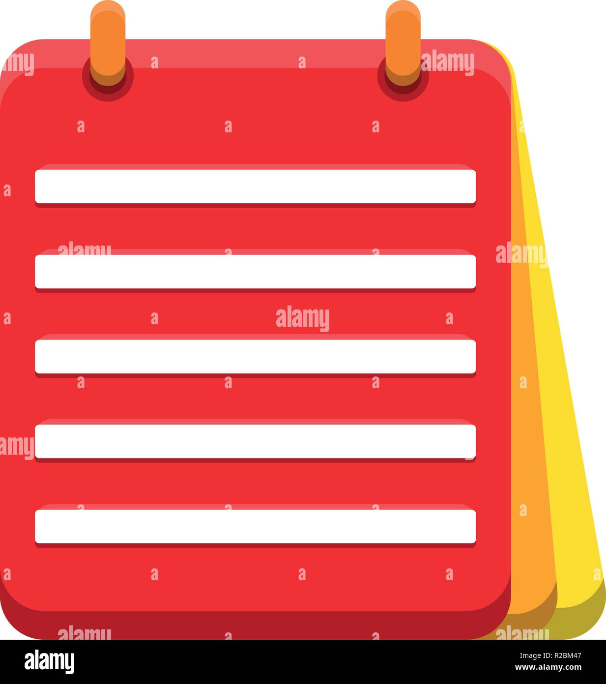 Notebook flat icon on a white background Stock Vector