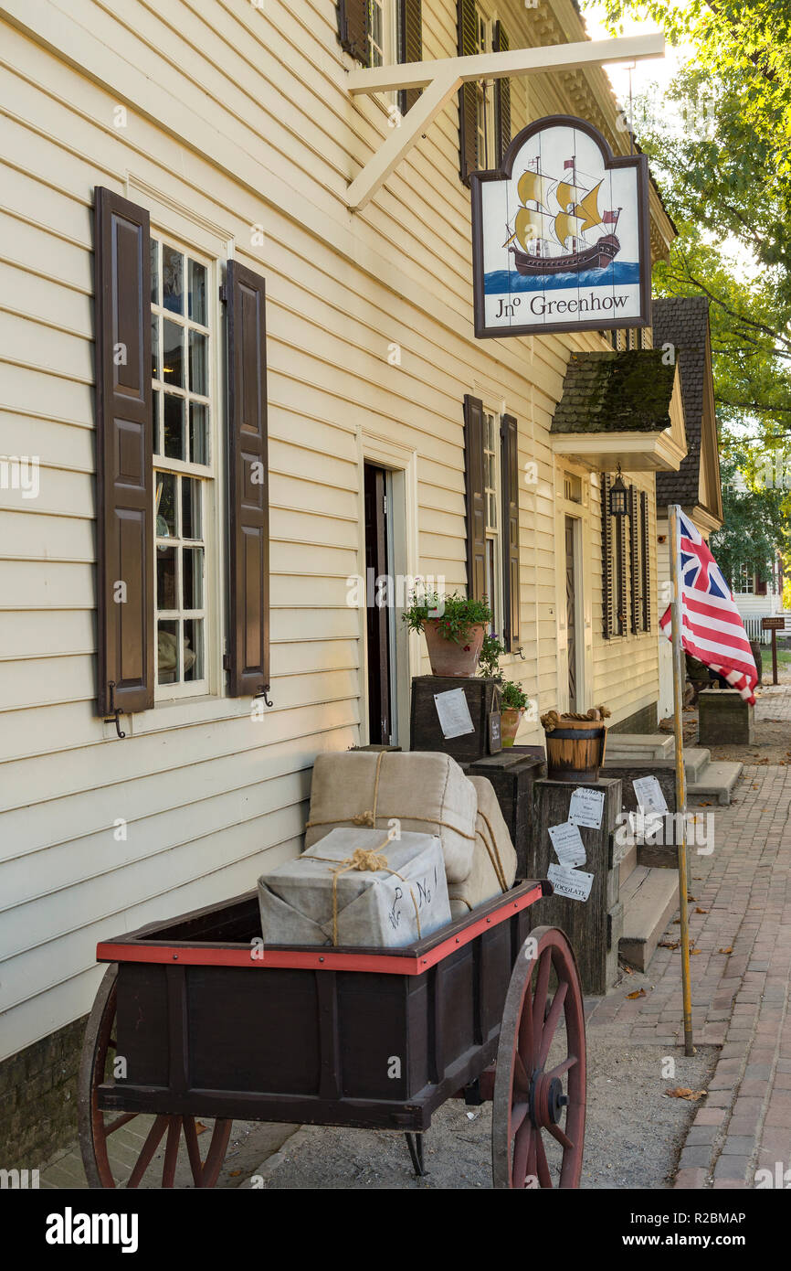 Store in colonial williamsburg virginia hires stock photography and
